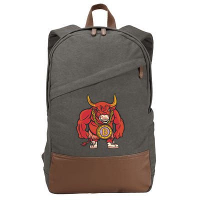 Bitcoin Chain Bull Cotton Canvas Backpack