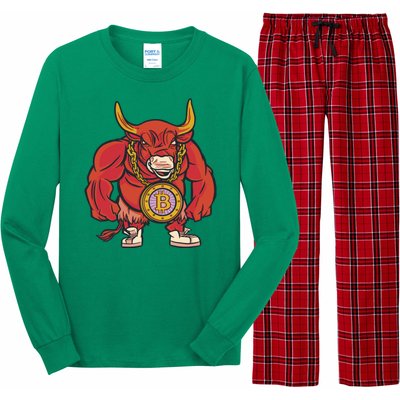 Bitcoin Chain Bull Long Sleeve Pajama Set