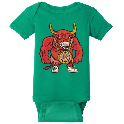 Bitcoin Chain Bull Baby Bodysuit