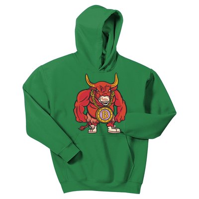 Bitcoin Chain Bull Kids Hoodie