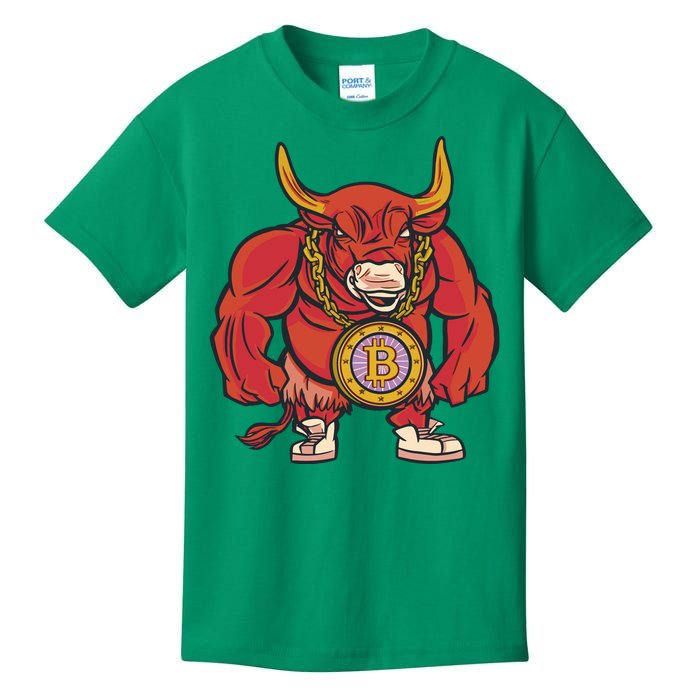 Bitcoin Chain Bull Kids T-Shirt