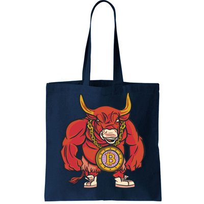 Bitcoin Chain Bull Tote Bag