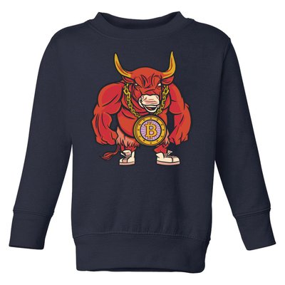 Bitcoin Chain Bull Toddler Sweatshirt