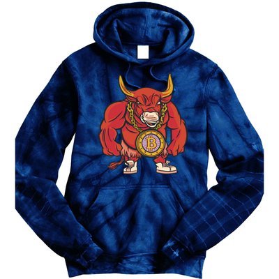 Bitcoin Chain Bull Tie Dye Hoodie