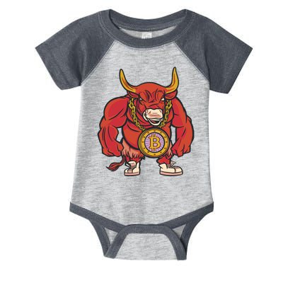 Bitcoin Chain Bull Infant Baby Jersey Bodysuit