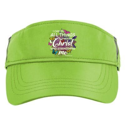 Butterfly Christian Bible Verse Do All Things Through Christ Gift Adult Drive Performance Visor