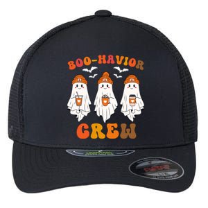 Boohavior Crew Behavior Analyst Halloween Aba Cute Ghost Funny Halloween Flexfit Unipanel Trucker Cap