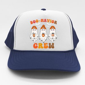 Boohavior Crew Behavior Analyst Halloween Aba Cute Ghost Funny Halloween Trucker Hat