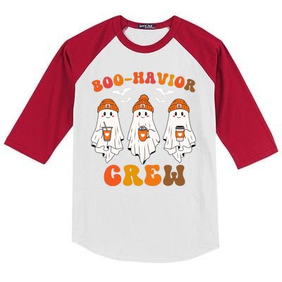 Boohavior Crew Behavior Analyst Halloween Aba Cute Ghost Funny Halloween Kids Colorblock Raglan Jersey