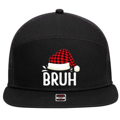 Bruh Christmas 7 Panel Mesh Trucker Snapback Hat