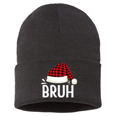 Bruh Christmas Sustainable Knit Beanie