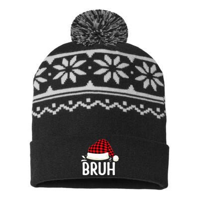 Bruh Christmas USA-Made Snowflake Beanie