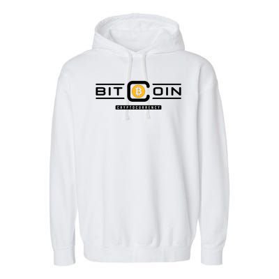 Bitcoin Cryptocurrency Garment-Dyed Fleece Hoodie