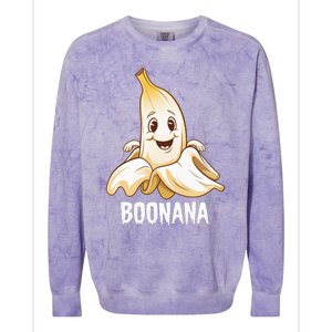 Boonana Cute Banana Ghost Humor Halloween Fun Costume Gift Colorblast Crewneck Sweatshirt