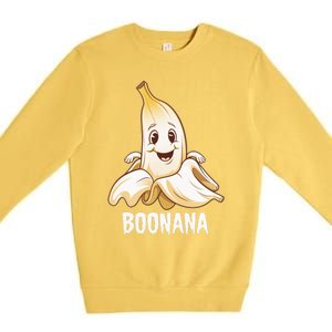 Boonana Cute Banana Ghost Humor Halloween Fun Costume Gift Premium Crewneck Sweatshirt