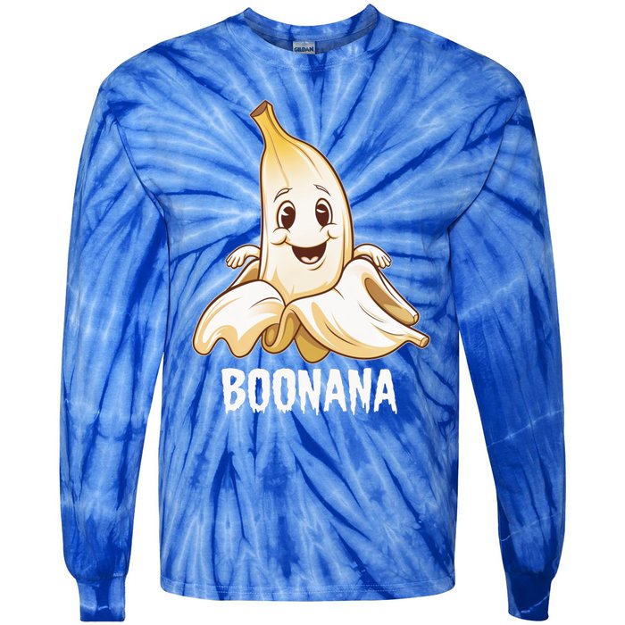 Boonana Cute Banana Ghost Humor Halloween Fun Costume Gift Tie-Dye Long Sleeve Shirt