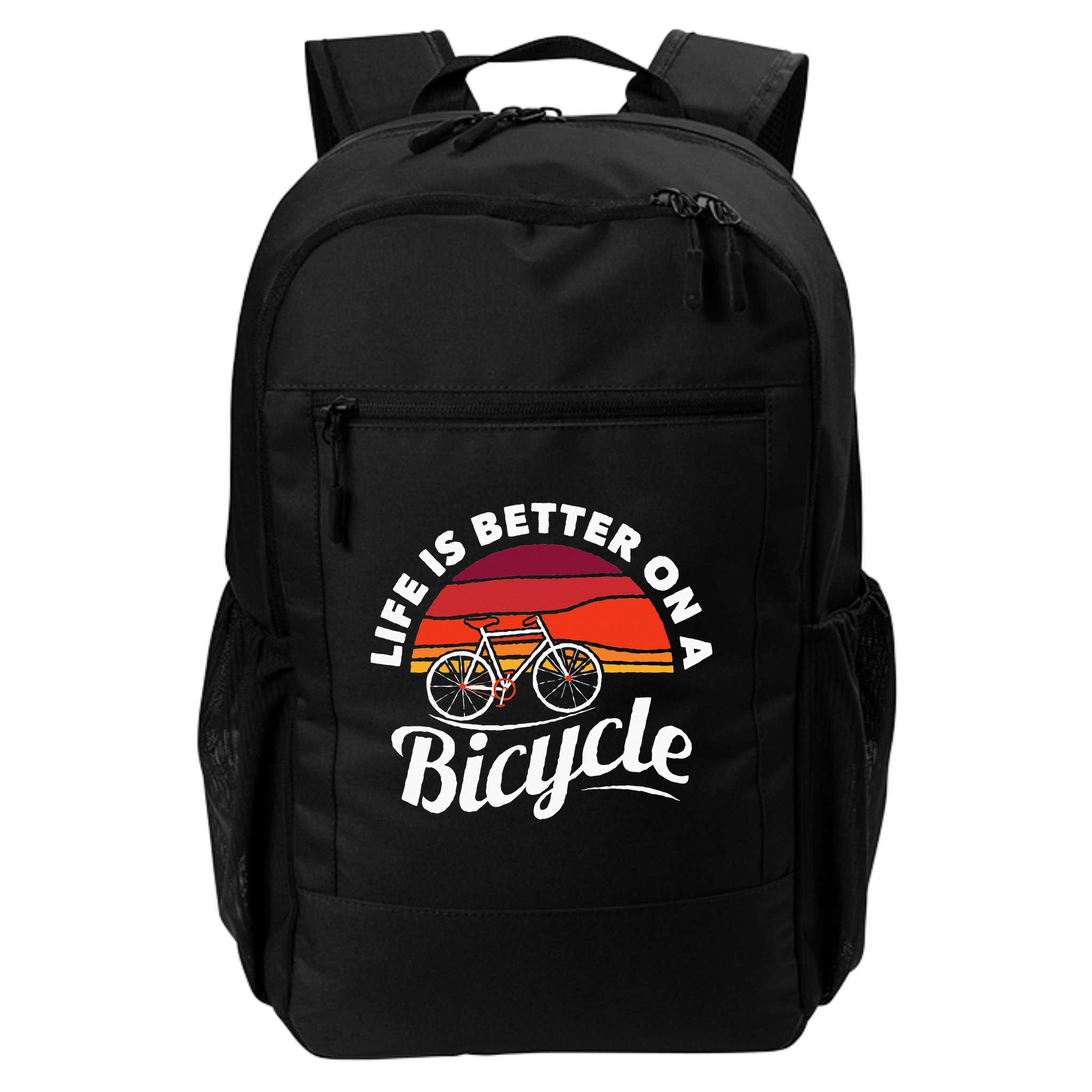 Bike Cycling Biking Cyclist Retro Theme Bicycle Quote Saying Backpack