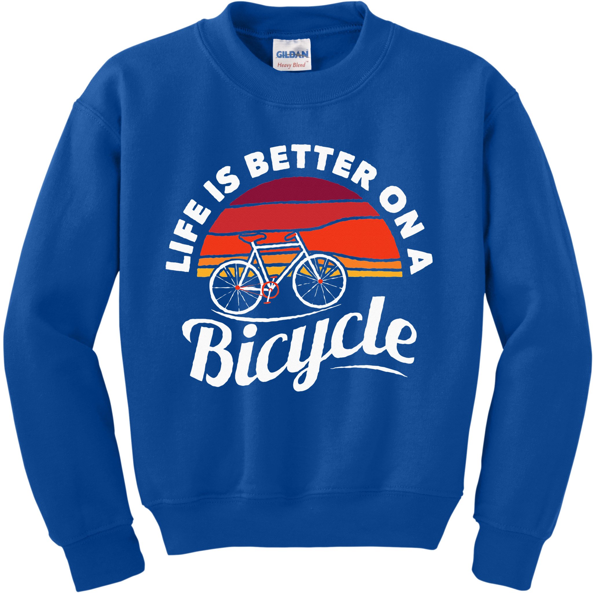 Bike Cycling Biking Cyclist Retro Theme Bicycle Quote Saying Kids Sweatshirt
