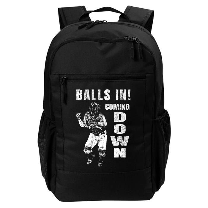 Baseball Catcher - Balls In - Coming Down - Baseball Backpack