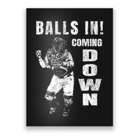 Baseball Catcher - Balls In - Coming Down - Baseball Poster
