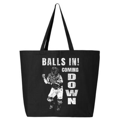 Baseball Catcher - Balls In - Coming Down - Baseball 25L Jumbo Tote