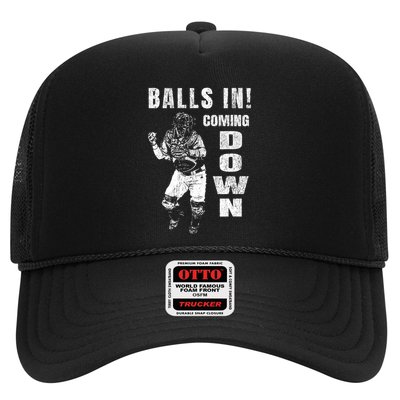 Baseball Catcher - Balls In - Coming Down - Baseball Hat