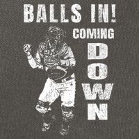 Baseball Catcher - Balls In - Coming Down - Baseball Cotton Canvas Backpack