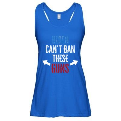 Biden Can't Ban Gift These Guns Gym Workout Funny Weightlifting Gift Ladies Essential Flowy Tank