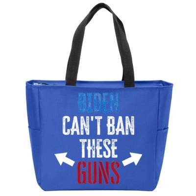 Biden Can't Ban Gift These Guns Gym Workout Funny Weightlifting Gift Zip Tote Bag