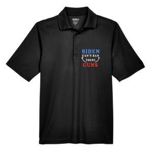 Biden CanT Ban These Guns Gym Workout Funny Weightlifting Men's Origin Performance Pique Polo