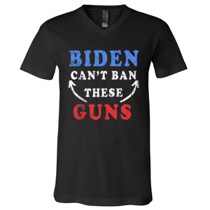 Biden CanT Ban These Guns Gym Workout Funny Weightlifting V-Neck T-Shirt