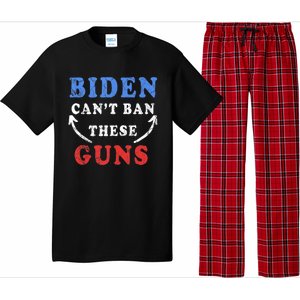 Biden CanT Ban These Guns Gym Workout Funny Weightlifting Pajama Set