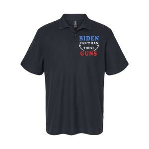 Biden CanT Ban These Guns Gym Workout Funny Weightlifting Softstyle Adult Sport Polo