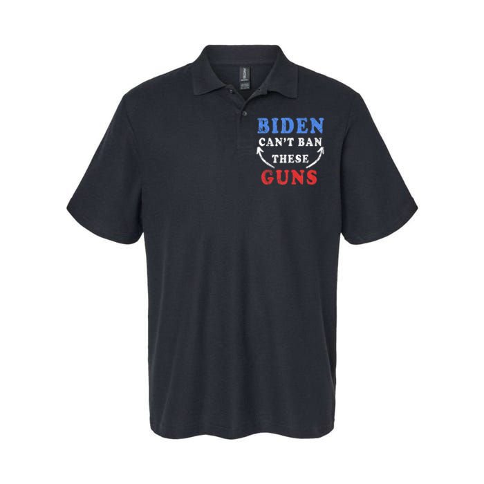 Biden CanT Ban These Guns Gym Workout Funny Weightlifting Softstyle Adult Sport Polo