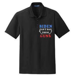 Biden CanT Ban These Guns Gym Workout Funny Weightlifting Dry Zone Grid Polo