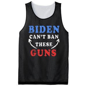 Biden CanT Ban These Guns Gym Workout Funny Weightlifting Mesh Reversible Basketball Jersey Tank