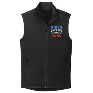 Biden CanT Ban These Guns Gym Workout Funny Weightlifting Collective Smooth Fleece Vest