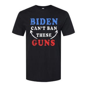 Biden CanT Ban These Guns Gym Workout Funny Weightlifting Softstyle CVC T-Shirt