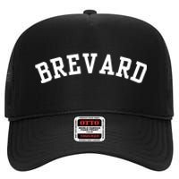 Brevard College High Crown Mesh Back Trucker Hat