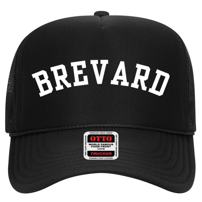 Brevard College High Crown Mesh Back Trucker Hat