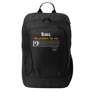 Bass clef bass is not a problem for me music notes City Backpack