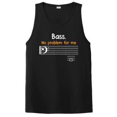 Bass clef bass is not a problem for me music notes PosiCharge Competitor Tank