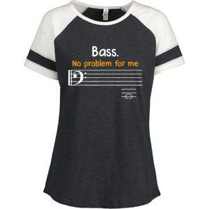 Bass clef bass is not a problem for me music notes Enza Ladies Jersey Colorblock Tee