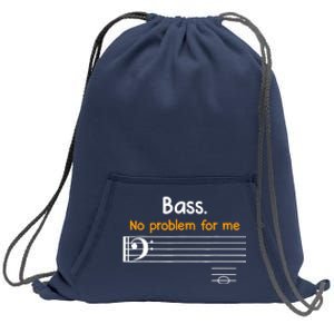 Bass clef bass is not a problem for me music notes Sweatshirt Cinch Pack Bag