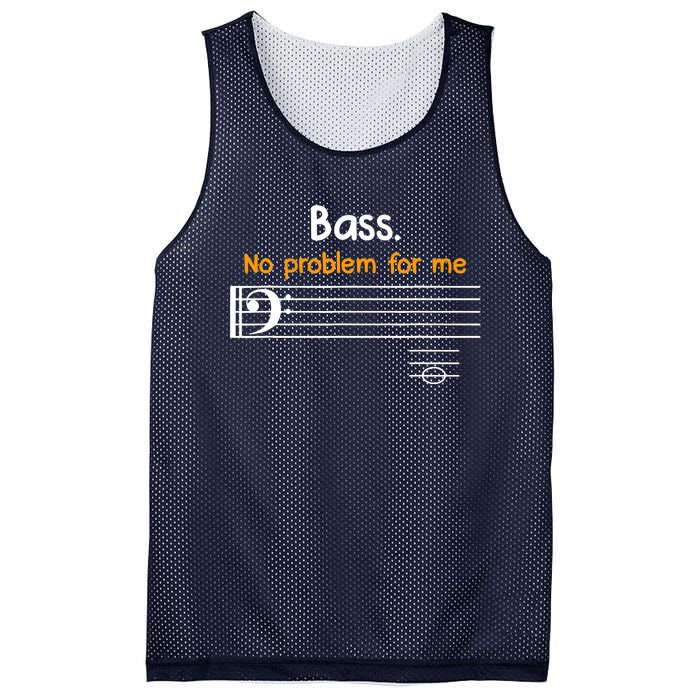 Bass clef bass is not a problem for me music notes Mesh Reversible Basketball Jersey Tank