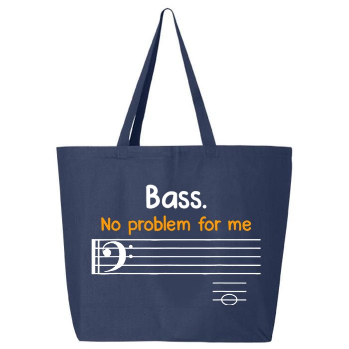 Bass clef bass is not a problem for me music notes 25L Jumbo Tote