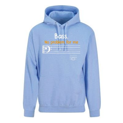 Bass clef bass is not a problem for me music notes Unisex Surf Hoodie