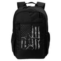 Baseball Catcher Baseball Usa Flag Daily Commute Backpack