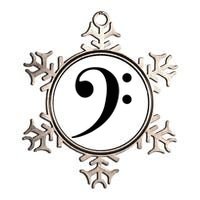 Bass Clef Metallic Star Ornament