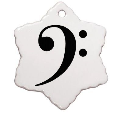 Bass Clef Ceramic Star Ornament